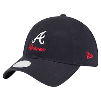 Women's�New Era Navy Atlanta Braves Preppy Team 9TWENTY Adjustable Hat
