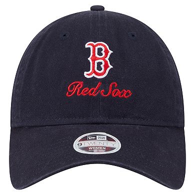 Women's New Era Navy Boston Red Sox Preppy Team 9TWENTY Adjustable Hat