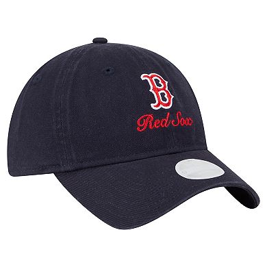 Women's New Era Navy Boston Red Sox Preppy Team 9TWENTY Adjustable Hat