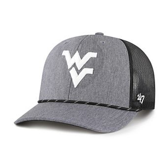 Men's�'47 Gray West Virginia Mountaineers Carbon Rope Adjustable Hat