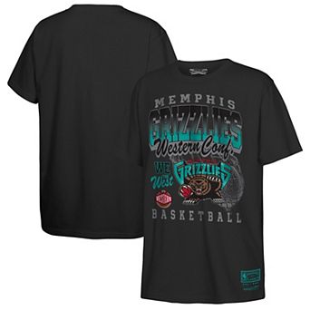 Youth Mitchell & Ness Black Memphis Grizzlies 2025 NBA Playoffs Retro Monumental T-Shirt