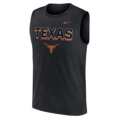 Men's Nike Black Texas Longhorns Primetime Tricode Legend Performance Tank Top