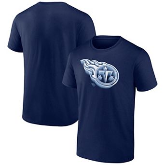 Men's Navy Tennessee Titans Chrome Dimension T-Shirt