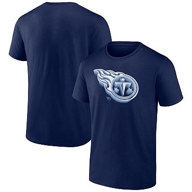 Men's Navy Tennessee Titans Chrome Dimension T-Shirt