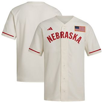 Men's�adidas Cream Nebraska Huskers Replica Baseball Jersey