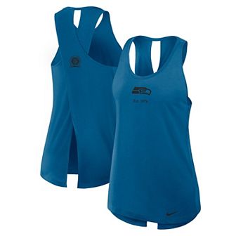 Women's Nike College Navy Seattle Seahawks Glory Crisscross Performance Tank Top