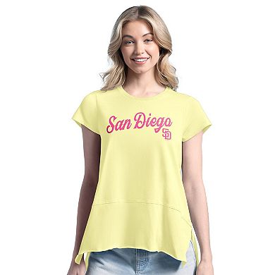 Women's Margaritaville Yellow San Diego Padres Gametime is Paradise T-Shirt