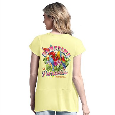Women's Margaritaville Yellow San Diego Padres Gametime is Paradise T-Shirt