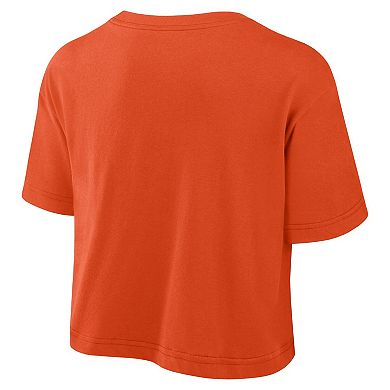 Women's Nike Orange Clemson Tigers Athletic Prep Arch Dri-FIT Cropped T-Shirt