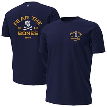 Men's�Under Armour Navy Navy Midshipmen Distressed Jolly Rogers T-Shirt