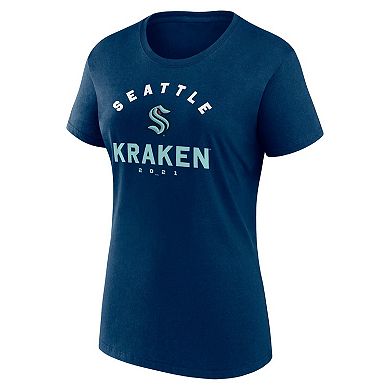 Women's Deep Sea Blue Seattle Kraken Unrivaled T-Shirt