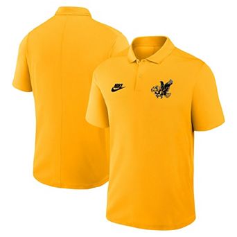 Men's Nike Gold Iowa Hawkeyes Primetime Victory Legacy Vault Logo Performance Polo