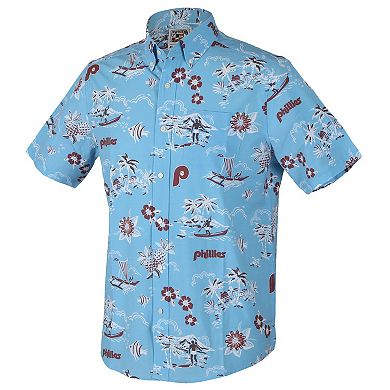 Men's Reyn Spooner Light Blue Philadelphia Phillies Kekai Button-Down Shirt