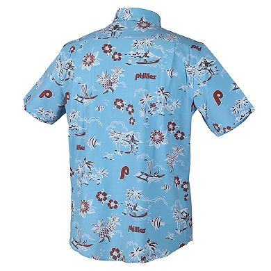 Men's Reyn Spooner Light Blue Philadelphia Phillies Kekai Button-Down Shirt