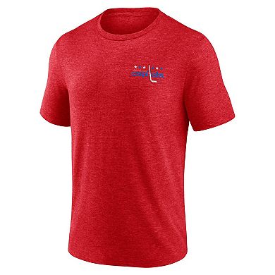 Men's Red Washington Capitals Earnest Will Tri-Blend T-Shirt