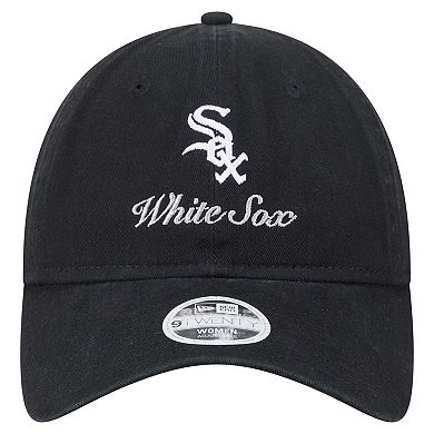Women's New Era Black Chicago White Sox Preppy Team 9TWENTY Adjustable Hat