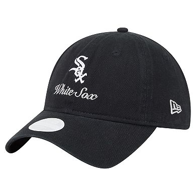 Women's New Era Black Chicago White Sox Preppy Team 9TWENTY Adjustable Hat