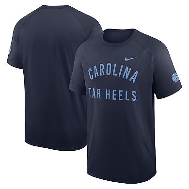 Men's Nike Navy North Carolina Tar Heels Ready Raglan Premium Performance T-Shirt