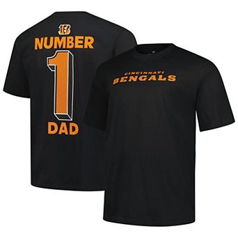 Men's�Fanatics Black Cincinnati Bengals Big & Tall Number One Dad T-Shirt