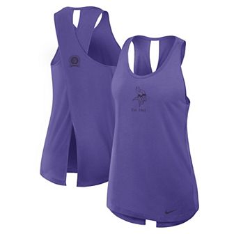 Women's Nike Purple Minnesota Vikings Glory Crisscross Performance Tank Top
