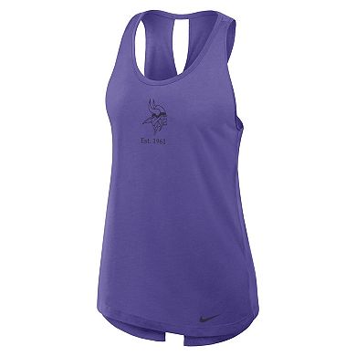 Women's Nike Purple Minnesota Vikings Glory Crisscross Performance Tank Top
