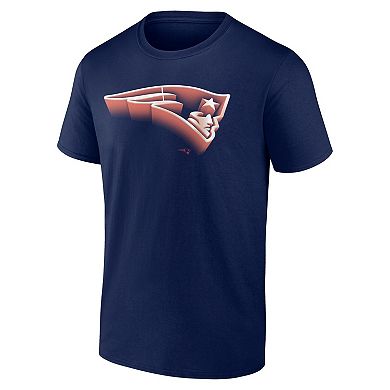 Men's Navy New England Patriots Chrome Dimension T-Shirt