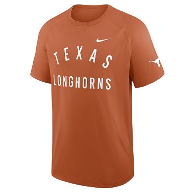 Men's Nike Burnt Orange Texas Orange Ready Raglan Premium Performance T-Shirt