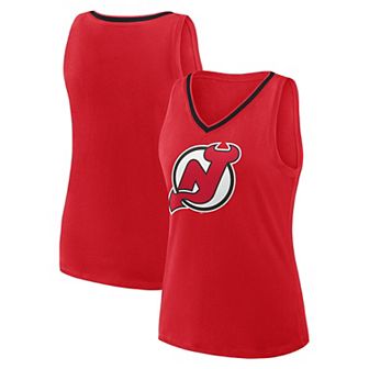 Women's Red New Jersey Devils Stellar Win V-Neck Tank Top
