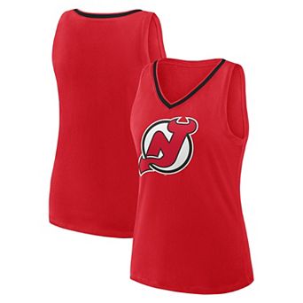 Women's Red New Jersey Devils Stellar Win V-Neck Tank Top