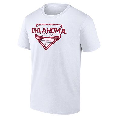 Men's White Oklahoma Sooners Softball Fan T-Shirt