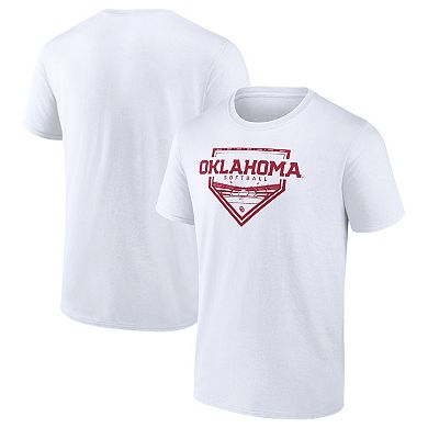Men's White Oklahoma Sooners Softball Fan T-Shirt