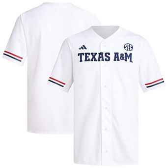 Men's�adidas White Texas A&M Aggies Replica Baseball Jersey