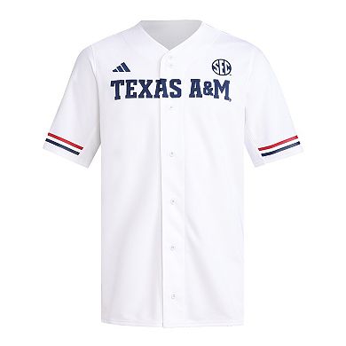 Men's adidas White Texas A&M Aggies Replica Baseball Jersey
