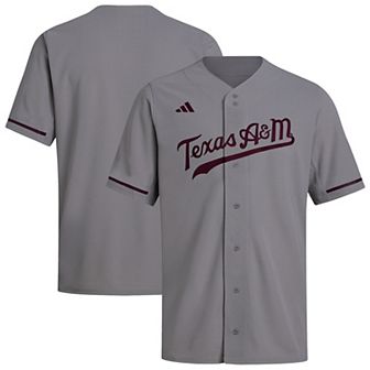 Men's�adidas Gray Texas A&M Aggies Replica Baseball Jersey