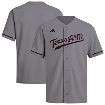 Men's�adidas Gray Texas A&M Aggies Replica Baseball Jersey