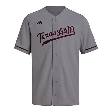 Men's adidas Gray Texas A&M Aggies Replica Baseball Jersey