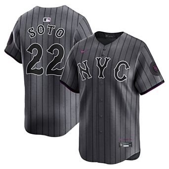 Men's Nike Juan Soto Gray New York Mets City Connect Limited Jersey
