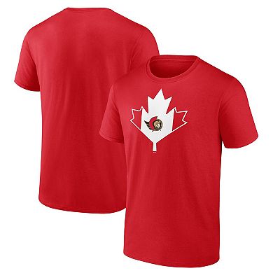 Men's Red Ottawa Senators Canada Day T-Shirt