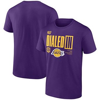 Men's Fanatics Purple Los Angeles Lakers 2025 Pacific Division Champions Locker Room T-Shirt