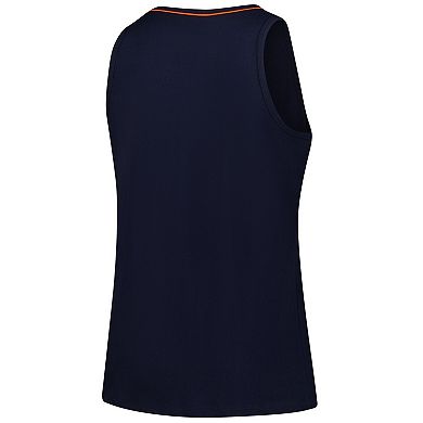 Women's Navy Chicago Bears Plus Size Stellar Win V-Neck Tank Top