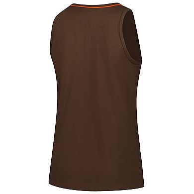 Women's Brown Cleveland Browns Plus Size Stellar Win V-Neck Tank Top