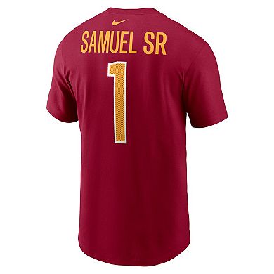 Men's Nike Deebo Samuel Sr Burgundy Washington Commanders Name & Number T-Shirt