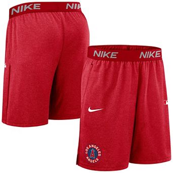 Men's Nike Red Los Angeles Angels Authentic Collection City Connect Performance Knit Shorts