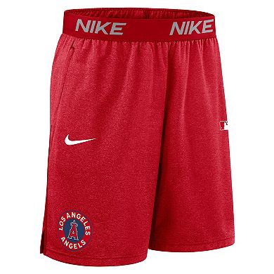 Men's Nike Red Los Angeles Angels Authentic Collection City Connect Performance Knit Shorts