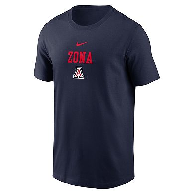 Men's Nike Navy Arizona Wildcats 2-Hit Stacked T-Shirt