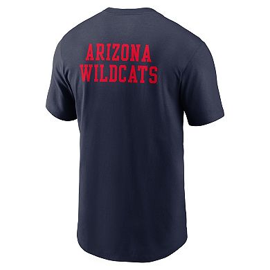 Men's Nike Navy Arizona Wildcats 2-Hit Stacked T-Shirt