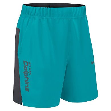 Men's Nike Aqua Miami Dolphins Woven Victory Performance Shorts