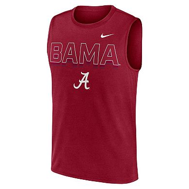 Men's Nike Crimson Alabama Crimson Tide Primetime Tricode Legend Performance Tank Top