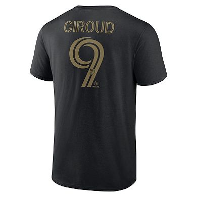 Men's Olivier Giroud Black LAFC Authentic Stack Name & Number T-Shirt