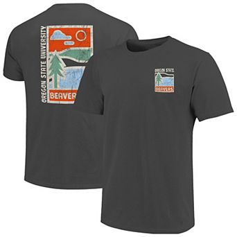Men's Graphite Oregon State Beavers Comfort Colors Minimal Vista Distressed Graphics T-Shirt